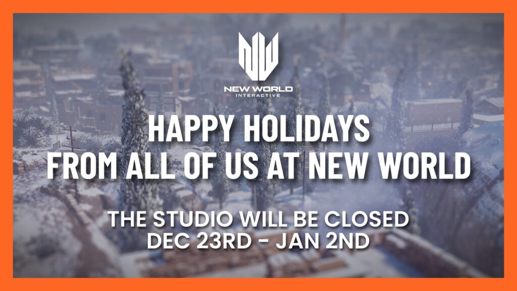Happy Holidays from all of us at New World